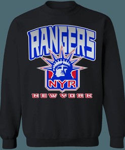 New York Rangers Lady Liberty Vintage NHL Crewneck Sweatshirt Hoodie Shirt Gifts for NHL Fans