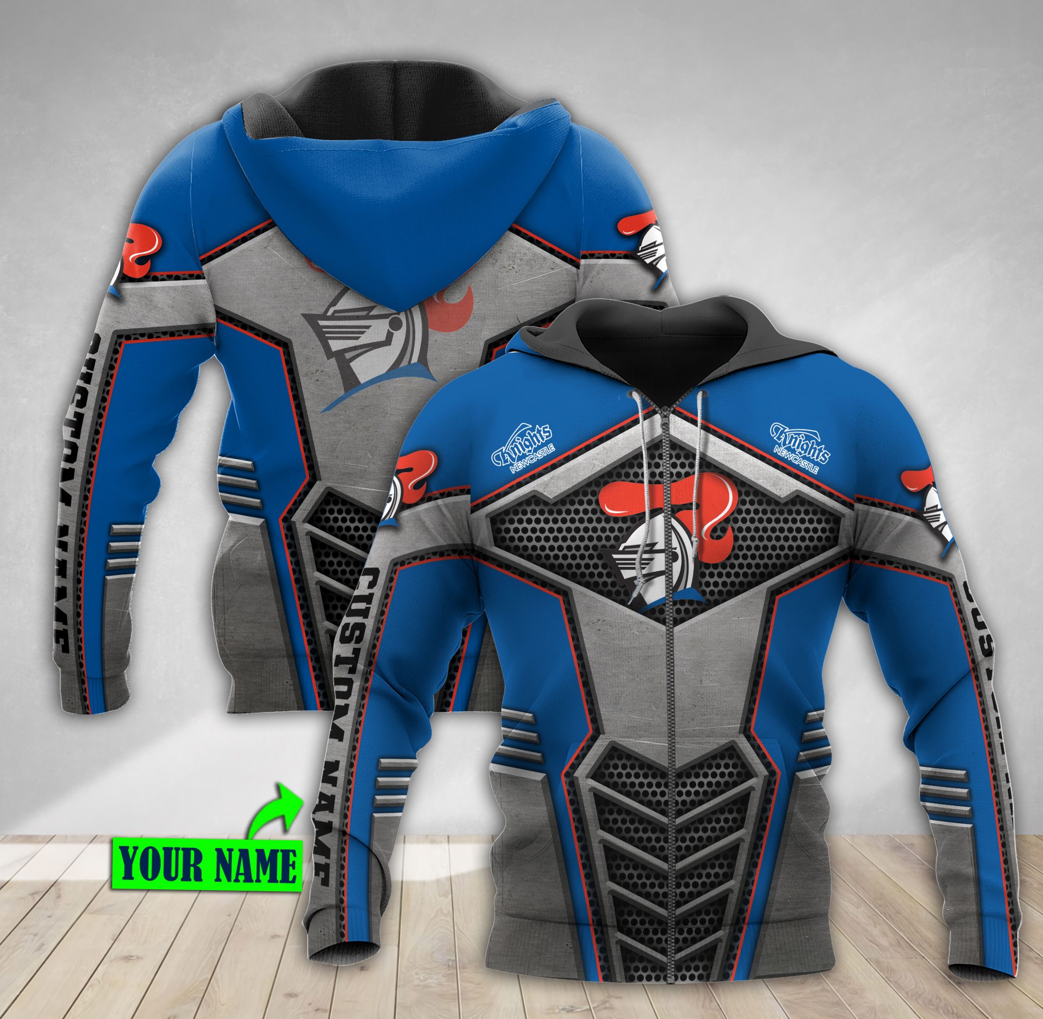 Newcastle Knights Nrl Custom 3D All Over Print Hoodie