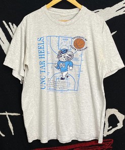North Carolina Tar Heels Vintage Style 90s NCAA Basketball Shirt T-Shirt Sweatshirt Hoodie Full Size Gifts For NCAA
