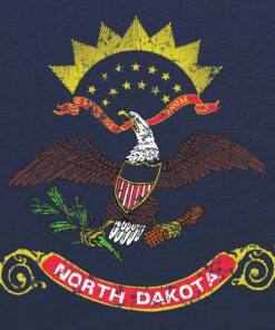 North Dakota Flag State Pride Premium Triblend Shirt Sweatshirt Pullover Hoodie Reprinted Full Color Full Size