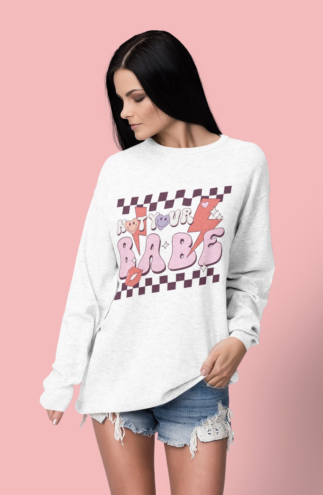 Not Your Babe Valentine's Day Sweatshirt, Couples Sweatshirt, Valentines Gift