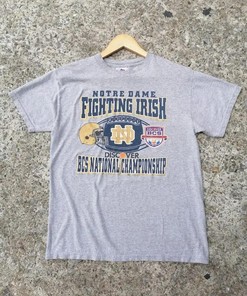 Notre Dame Bcs National Championship Tshirt Pullover Hoodie Crewneck Sweatshirt Reprinted Full Color Full Size Gifts For NFL Fans