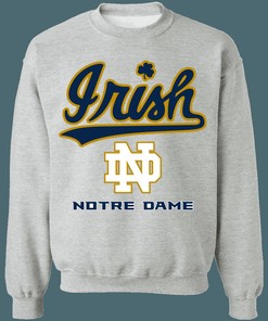 Notre Dame Fighting Irish Vintage NCAA Crewneck Sweatshirt Hoodie Shirt Gifts for Fans