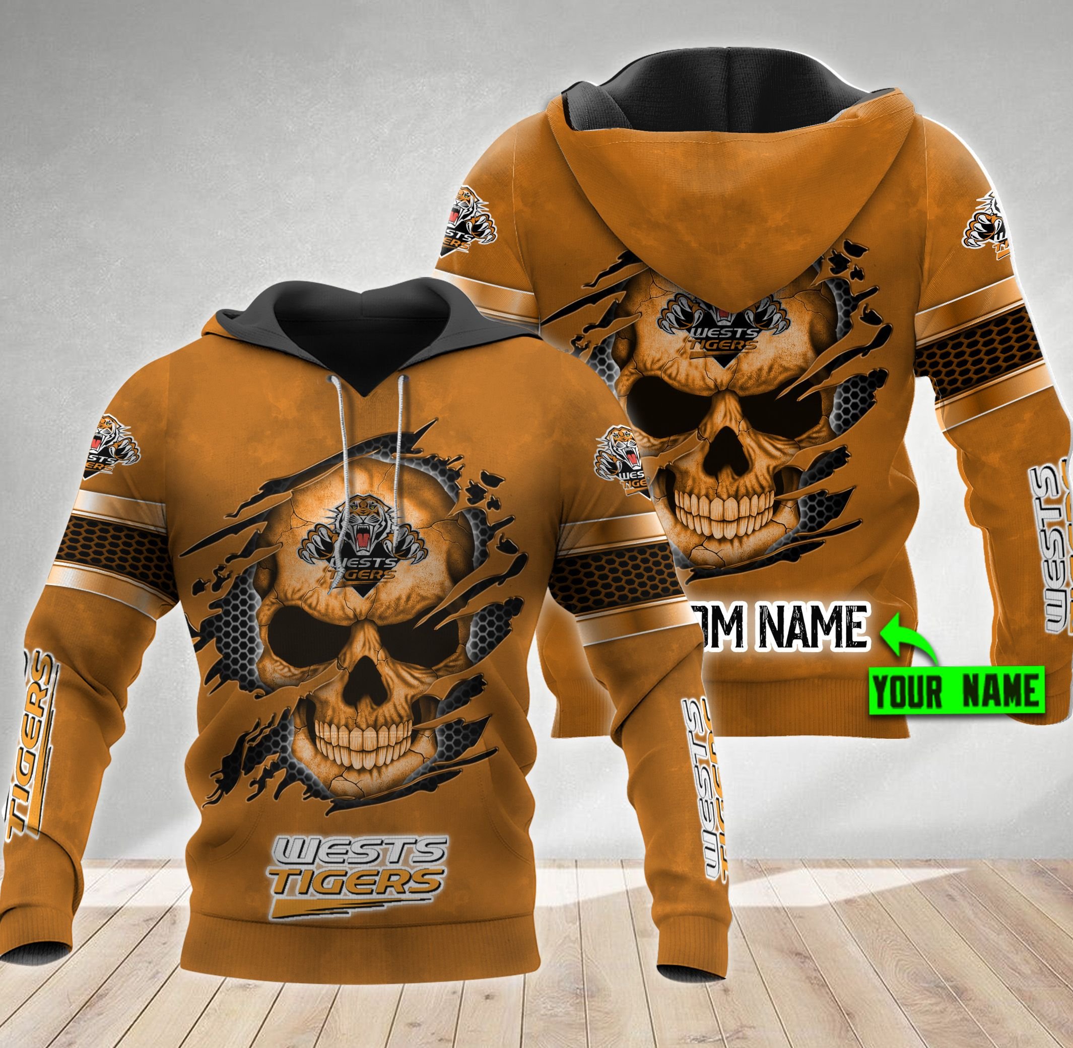 Ntthd1240 Yn Personalized 3D Hoodie Zip Hoodie, Nrl 3D All Over Print Hoodie Zip Hoodie