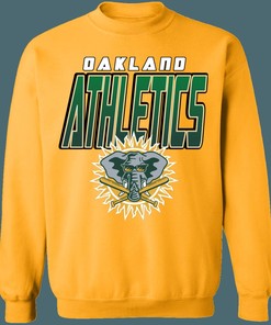 Oakland Athletics ELEPHANT Vintage MLB Crewneck Sweatshirt Hoodie Shirt Gifts for Fans