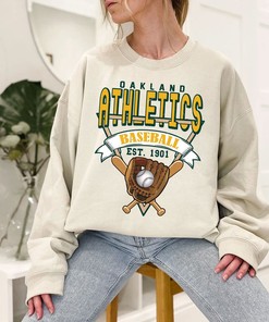Oakland Baseball Crewneck Sweatshirt, Vintage Oakland Baseball Shirt, Oakland MLB Shirt, Baseball Fan Gifts, Oakland Fan Shirt