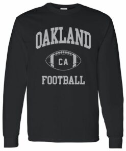 Oakland Classic Football Arch Shirt Sweatshirt Pullover Hoodie Reprinted Full Color Full Size