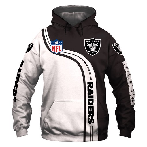 Oakland Raiders 3D Hoodie Zip Hoodie, Nfl 3D All Over Print Hoodie Zip Hoodie Gift For Fans