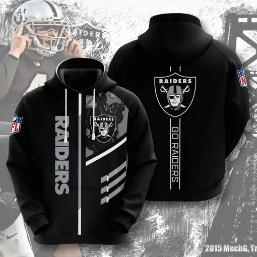 Oakland Raiders Go Raiders Unisex 3D All Over Print Zip Up Hoodienfl Zip Up Hoodie