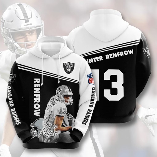 Oakland Raiders Hunter Renfrow Unisex 3D All Over Print Zip Up Hoodienfl Zip Up Hoodie