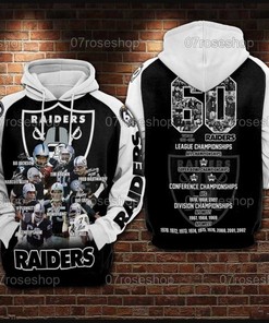 Oakland Raiders Nfl 3D All Over Printed Hoodie, Zip Up Hoodie