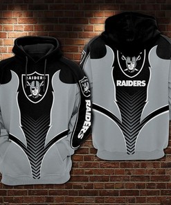 Oakland Raiders Nfl Football Gray 3D All Over Print Zip Up Hoodie Option