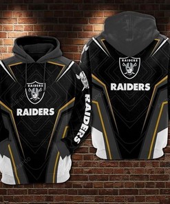 Oakland Raiders Nfl Football Gray Black Men And Women 3D Pullover Hoodie And Zippered. Oakland Raiders 3D Shirt 2020