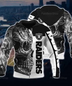 Oakland Raiders Nfl Skull Tatoo Hoodie, Unisex Hoodie, 3D All Over Printed Hoodie, Zip Up Hoodie