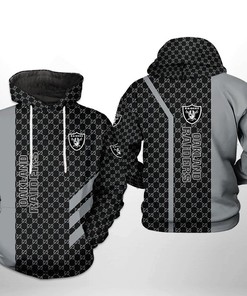 Oakland Raiders Nfl Team Pattern Mix 3D All Over Print Zip Up Hoodie Option