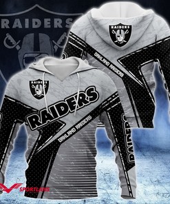 Oakland Raiders Unisex 3D All Over Print Zip Up Hoodienfl Zip Up Hoodie