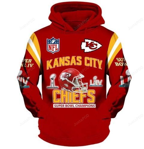 Official Kansas City Chiefs Nfl Super Bow 3D All Over Print Zip Up Hoodie Option