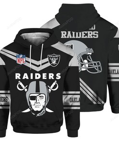 Official Oakland Raiders Nfl 3D All Over Print Zip Up Hoodie Option