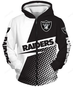 Official Oakland Raiders Nfl Men And Women 3D Full Printing Zip Hoodie