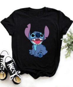 Ohana Lilo Stitch Graphic Tees Cute Anime Tops Harajuku Shirt Unisex T-shirt Family Birthday Gift Adult Kid Toddler Tee 11