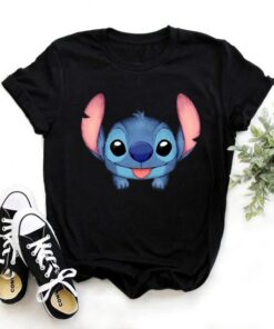 Ohana Lilo Stitch Graphic Tees Cute Anime Tops Harajuku Shirt Unisex T-shirt Family Birthday Gift Adult Kid Toddler Tee 12
