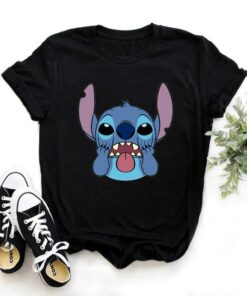 Ohana Lilo Stitch Graphic Tees Cute Anime Tops Harajuku Shirt Unisex T-shirt Family Birthday Gift Adult Kid Toddler Tee 16