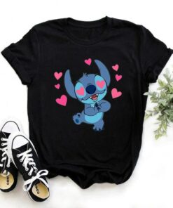 Ohana Lilo Stitch Graphic Tees Cute Anime Tops Harajuku Shirt Unisex T-shirt Family Birthday Gift Adult Kid Toddler Tee 17