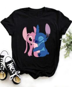 Ohana Lilo Stitch Graphic Tees Cute Anime Tops Harajuku Shirt Unisex T-shirt Family Birthday Gift Adult Kid Toddler Tee 18