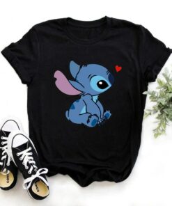 Ohana Lilo Stitch Graphic Tees Cute Anime Tops Harajuku Shirt Unisex T-shirt Family Birthday Gift Adult Kid Toddler Tee 20