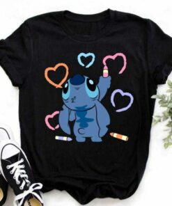 Ohana Lilo Stitch Graphic Tees Cute Anime Tops Harajuku Shirt Unisex T-shirt Family Birthday Gift Adult Kid Toddler Tee 3