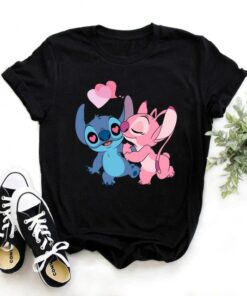 Ohana Lilo Stitch Graphic Tees Cute Anime Tops Harajuku Shirt Unisex T-shirt Family Birthday Gift Adult Kid Toddler Tee 5