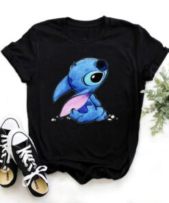 Ohana Lilo Stitch Graphic Tees Cute Anime Tops Harajuku Shirt Unisex T-shirt Family Birthday Gift Adult Kid Toddler Tee 8