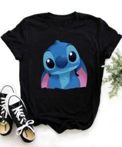 Ohana Lilo Stitch Graphic Tees Cute Anime Tops Harajuku Shirt Unisex T-shirt Family Birthday Gift Adult Kid Toddler Tee 9