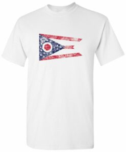 Ohio State Flag - Hometown Pride Local Souvenir Basic Shirt Sweatshirt Pullover Hoodie Reprinted Full Color Full Size