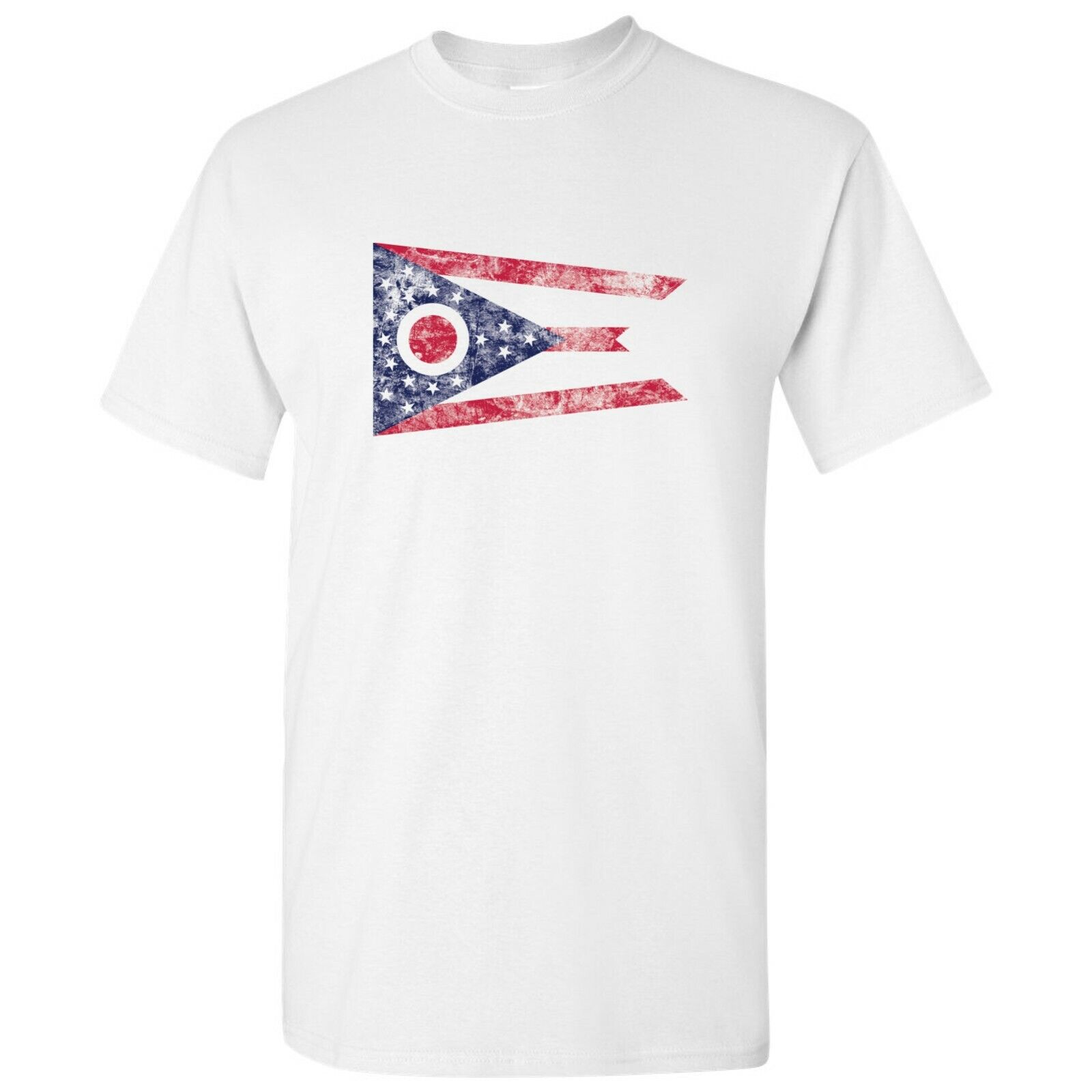 Ohio State Flag - Hometown Pride Local Souvenir Basic Shirt Sweatshirt Pullover Hoodie Reprinted Full Color Full Size