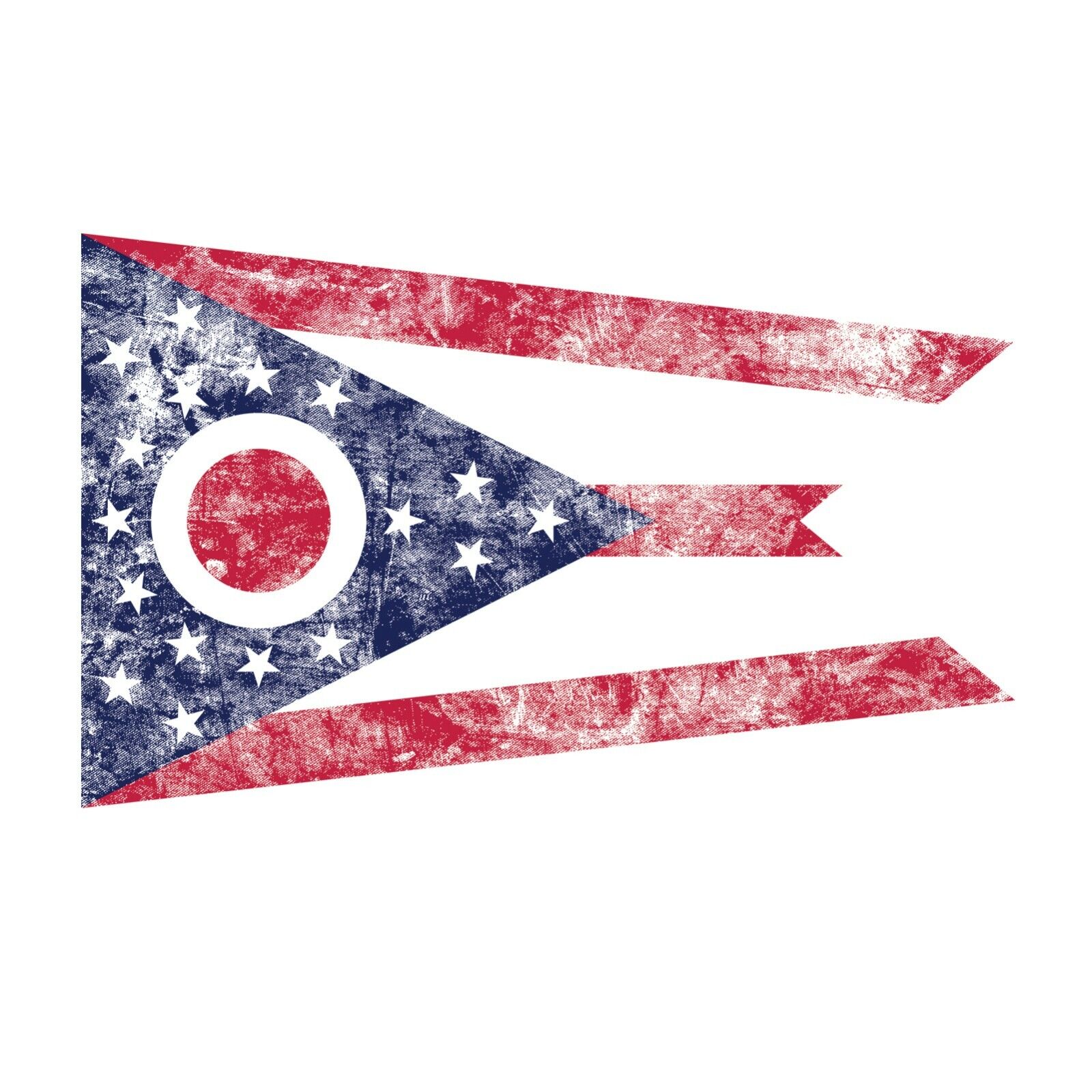 Ohio State Flag - Hometown Pride Local Souvenir Basic Shirt Sweatshirt Pullover Hoodie Reprinted Full Color Full Size
