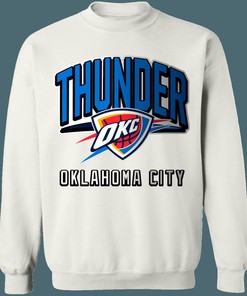 Oklahoma City OKC Thunder Vintage NBA Crewneck Sweatshirt Hoodie Shirt Gifts for Fans