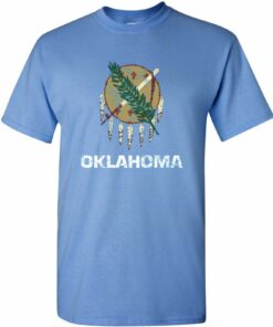 Oklahoma State Flag - Hometown Pride Souvenir Basic Shirt Sweatshirt Pullover Hoodie Reprinted Full Color Full Size