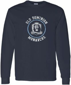 Old Dominion Monarchs Distressed Circle Shirt Sweatshirt Pullover Hoodie Reprinted Full Color Full Size