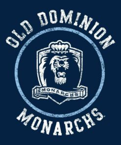 Old Dominion Monarchs Distressed Circle Shirt Sweatshirt Pullover Hoodie Reprinted Full Color Full Size