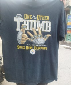 One For The Thumb Pittsburgh Steelers Ring Tshirt Pullover Hoodie Crewneck Sweatshirt Reprinted Full Color Full Size Gifts For NFL Fans