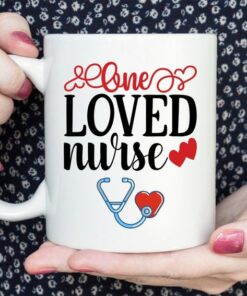 One Loved Nurse, Valentines Gifts For Nurses, Valentines Mug, Funny Mugs For Nurses, Nurse Gift, Mug Gift, Gift For Women
