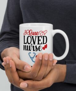 One Loved Nurse, Valentines Gifts For Nurses, Valentines Mug, Funny Mugs For Nurses, Nurse Gift, Mug Gift, Gift For Women
