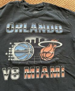 Orlando Vs Miami NBA Tshirt Hoodie Crewneck Sweatshirt Reprinted Full Color Full Size Gifts for NBA Fans