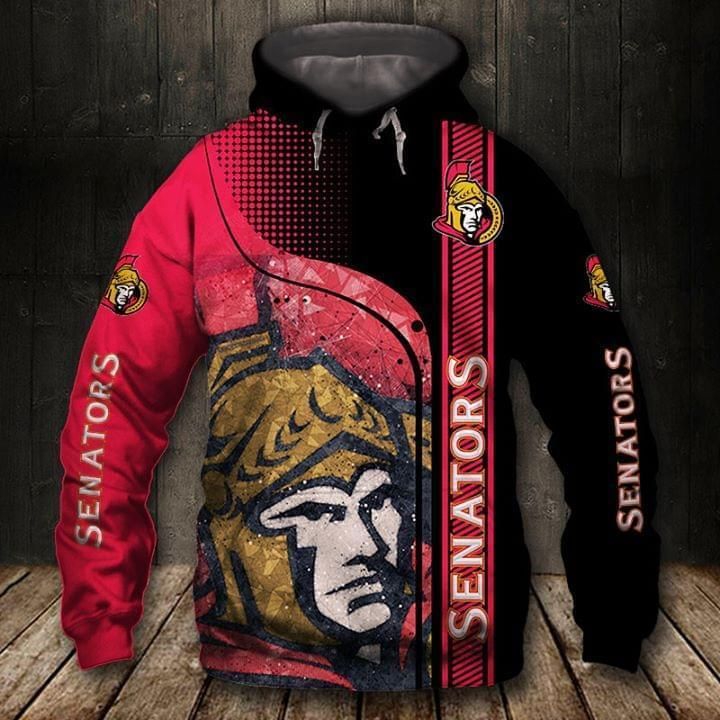 Ottawa Senators Nhl 3D All Over Print Zip Up Hoodie Option