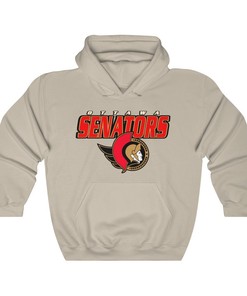 Ottawa Senators Vintage 90's Heavyweight NHL Hoodie Sweatshirt Shirt Gifts for Fans