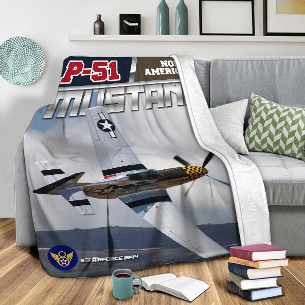 P Mustang Blanket Gift for Family, Kid, Parent