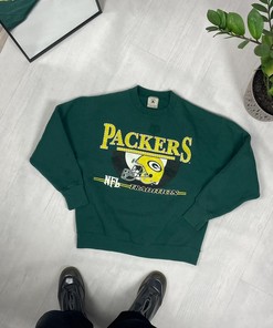 Packers Vintage Style NFL Boxy Fit Tshirt Pullover Hoodie Crewneck Sweatshirt Reprinted Full Color Full Size Gifts For NFL Fans