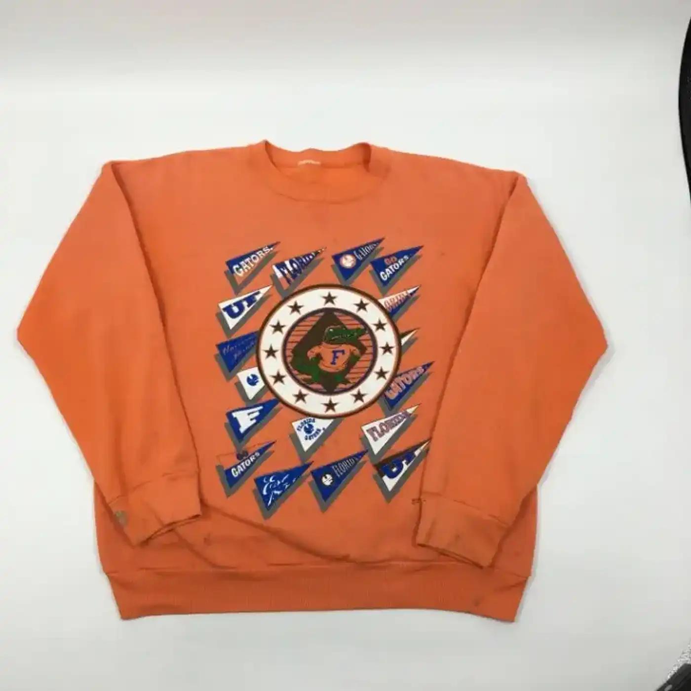 Paint Stained 90s Florida Gators T-Shirt Sweatshirt Pullover Hoodie Reprinted Full Color Full Size Gift For NCAA Fans