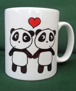 Panda Love Mug, Panda Anniversary, Panda Gift, Engagement, Birthday, Pandas In Love, Girlfriend, Wife, Partner